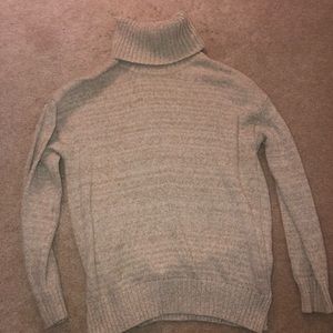 Knit Beige Turtleneck Sweater